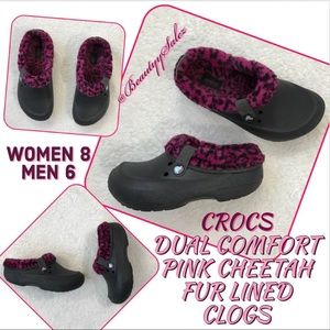 cheetah crocs with fur
